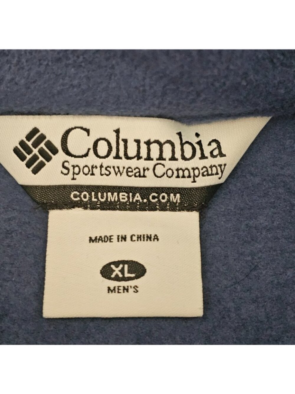 Columbia Cathedral Peak Fleece Vest Mens XL BLue Full Zip Pockets WM1480 - Picture 7 of 9